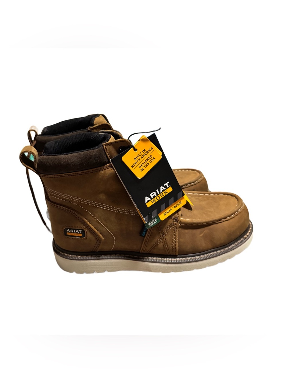Ariat Rebar Wedge Moc Toe Waterproof Work Boots Women’s Size 10 B Comp Toe NIB - Picture 4 of 5